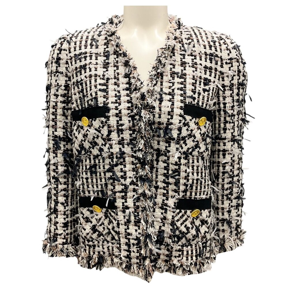 Edward Achour White / Black Tweed Jacket